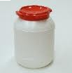 Vat wit met rode schroefseksel (luchtdicht) 42 liter